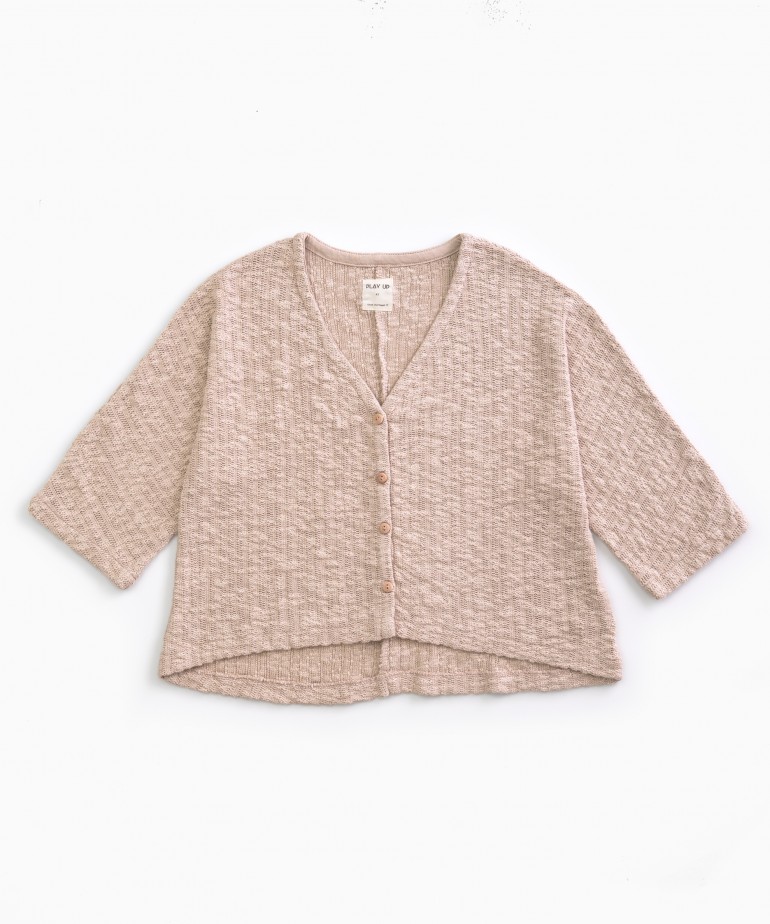 Casaco de malha em algod�o org�nico