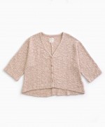 Casaco de malha com bot�es de madeira | Weaving