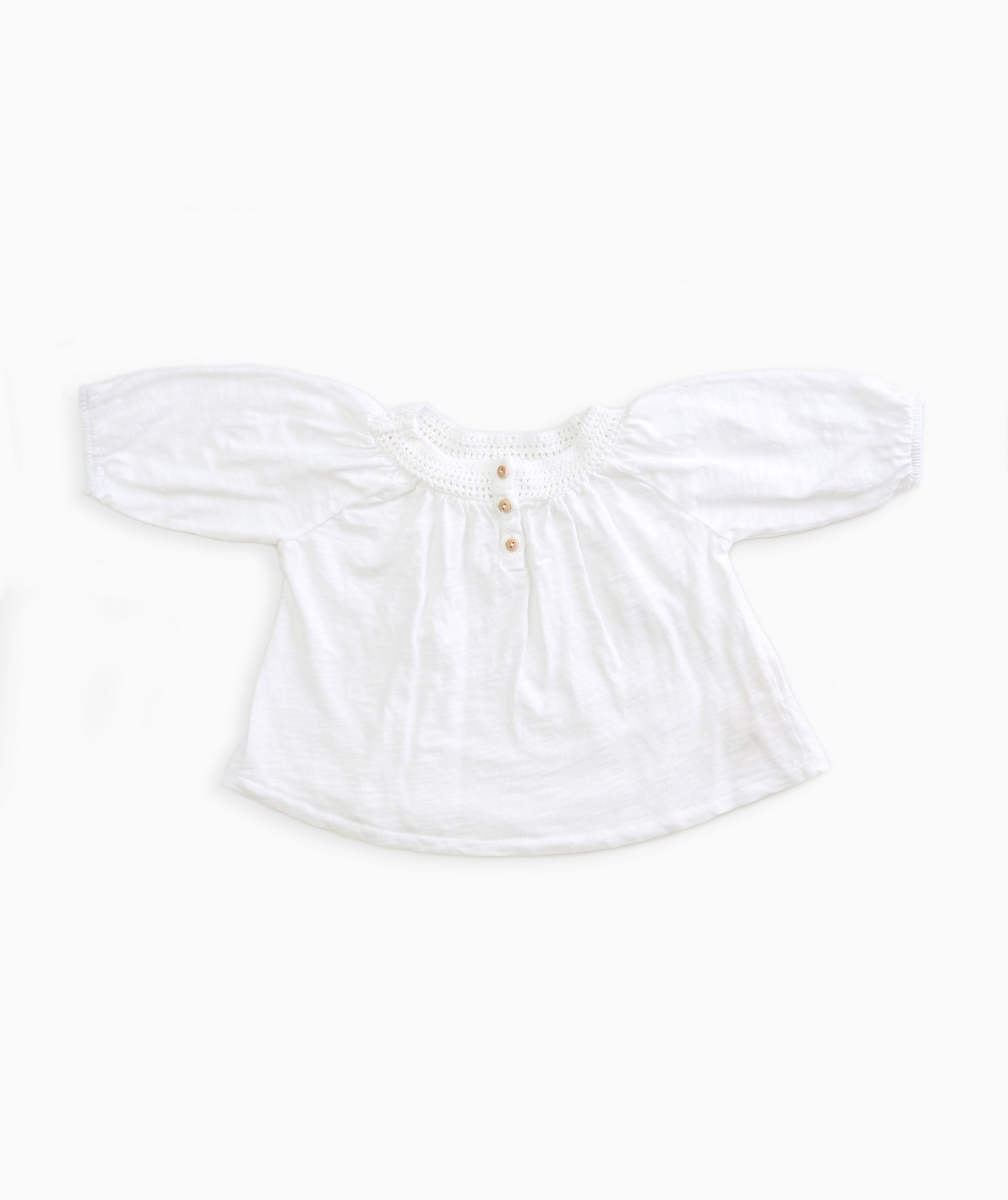 Long-sleeved t-shirt in organic cotton | Weaving