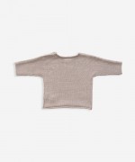 Knitted sweater with opening on shoulder | Weaving