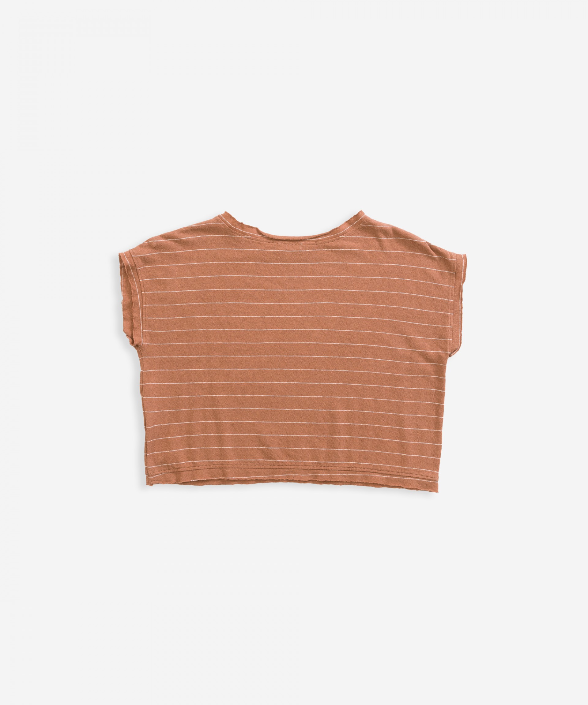 T-shirt em algod�o-linho | Weaving