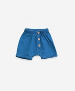 Denim shorts with buttons | Weaving