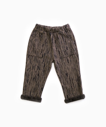Pantalón de punto con patrón