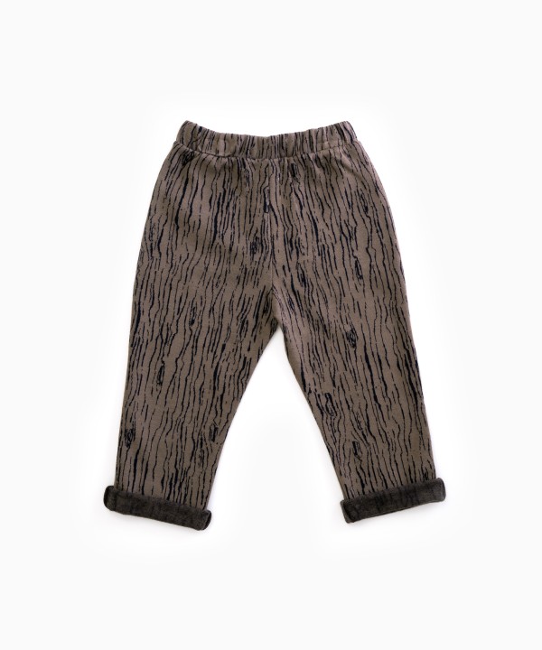 Jersey stitch trousers with pattern