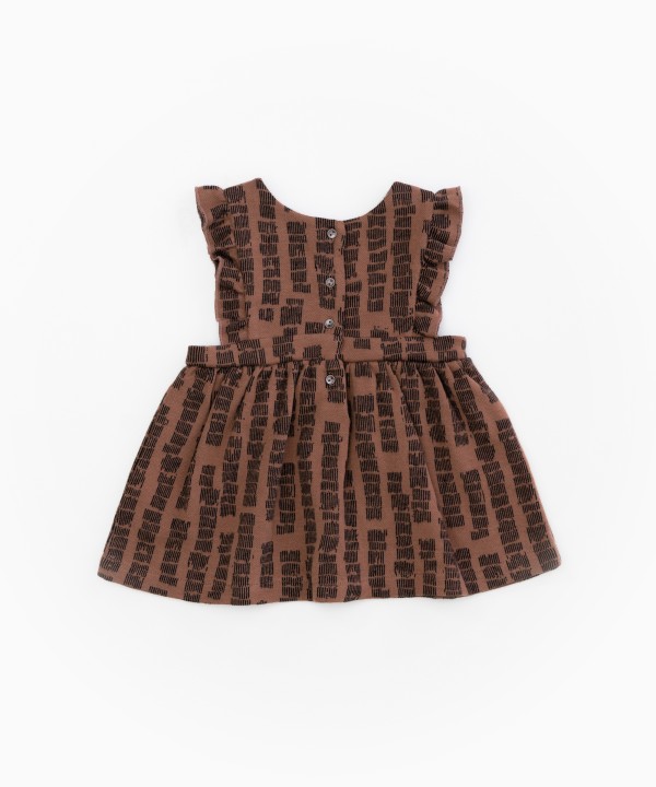 Sleeveless dress in organic cotton