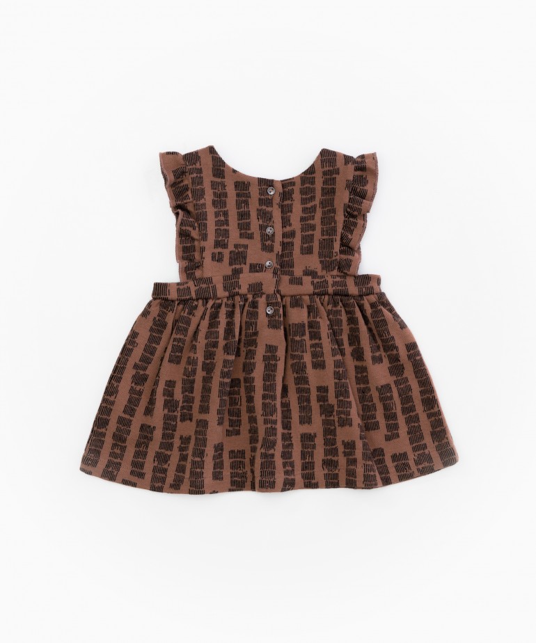 Sleeveless dress in organic cotton