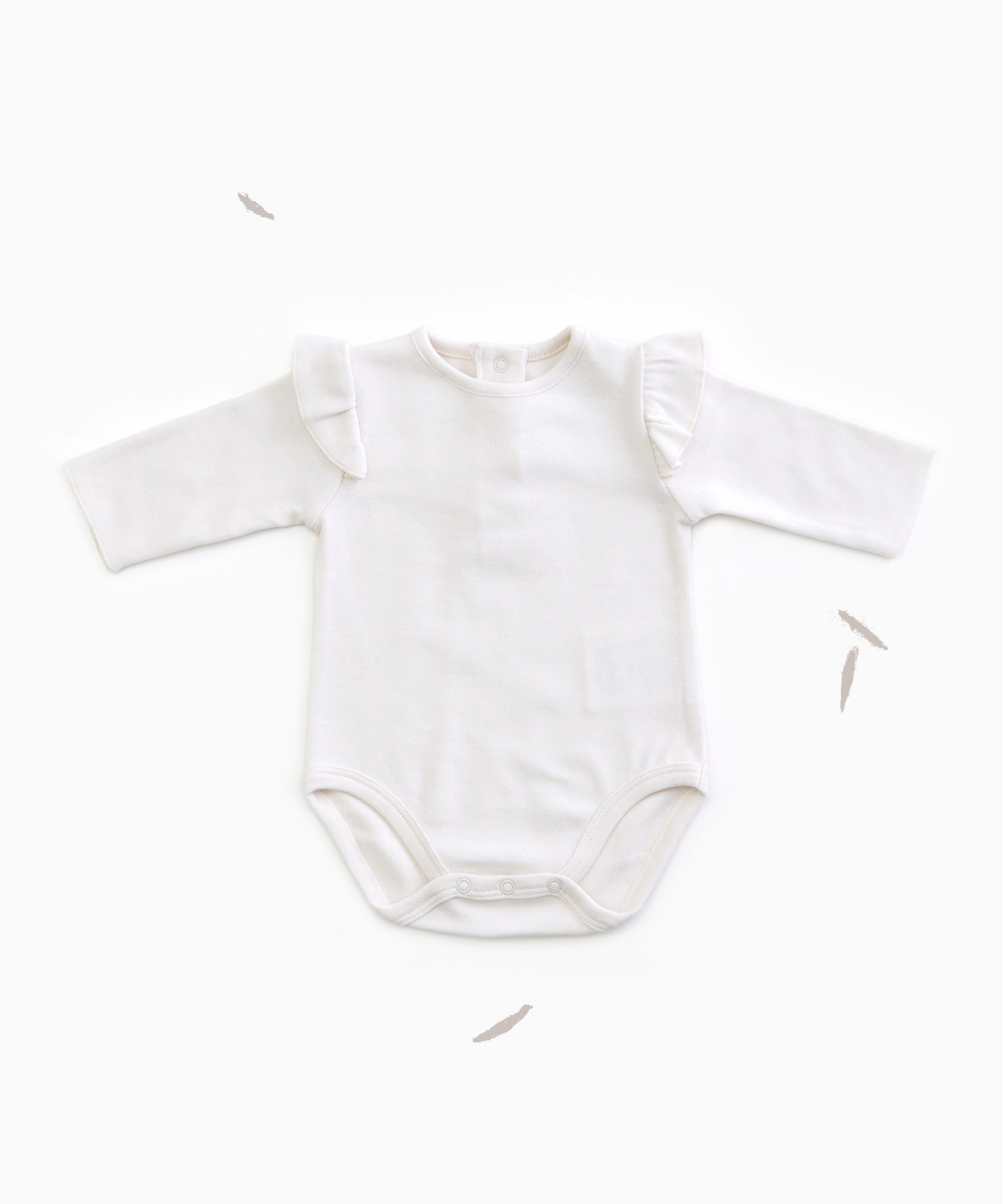 white frill bodysuit baby
