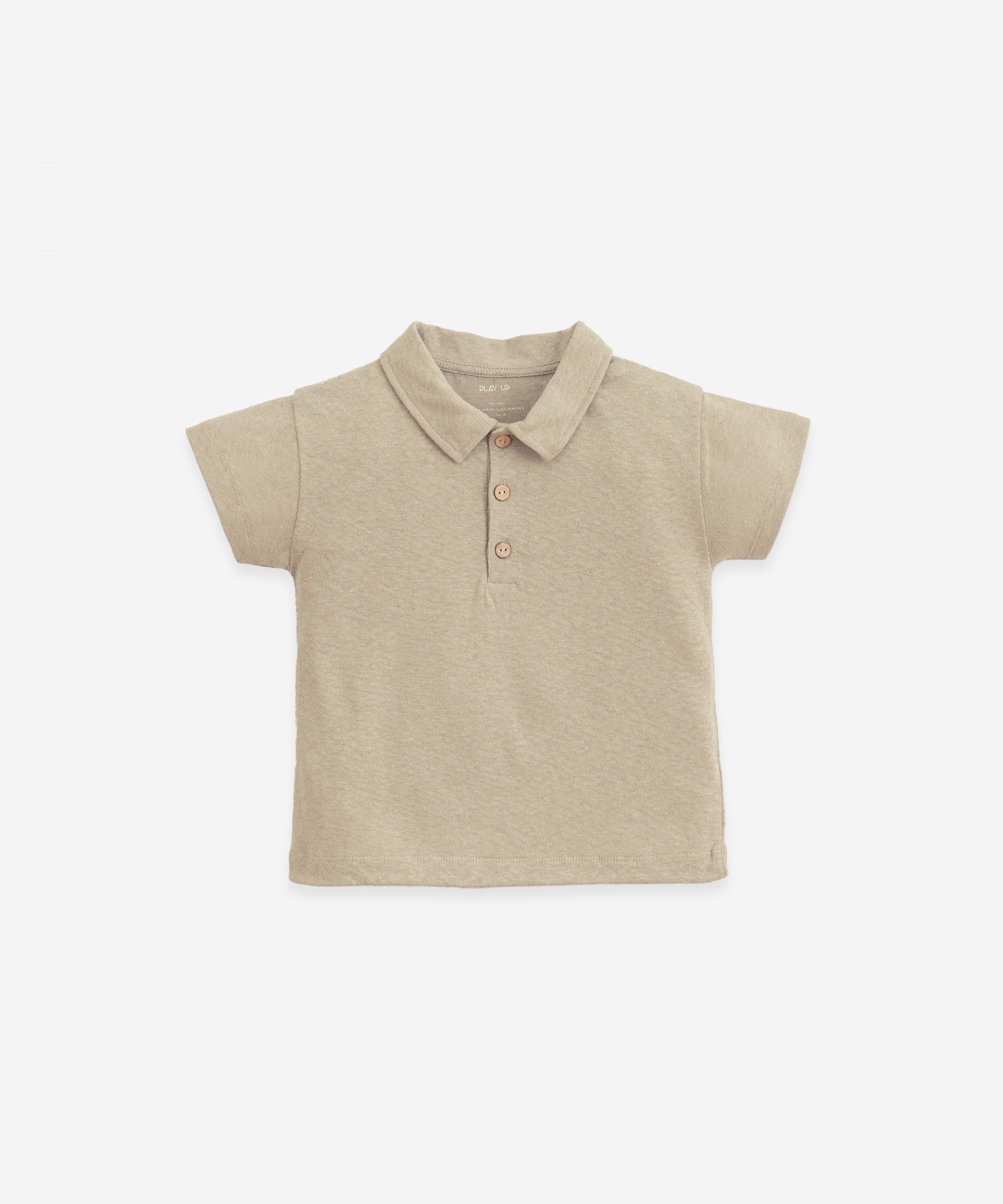 Polo shirt with button opening | Botany