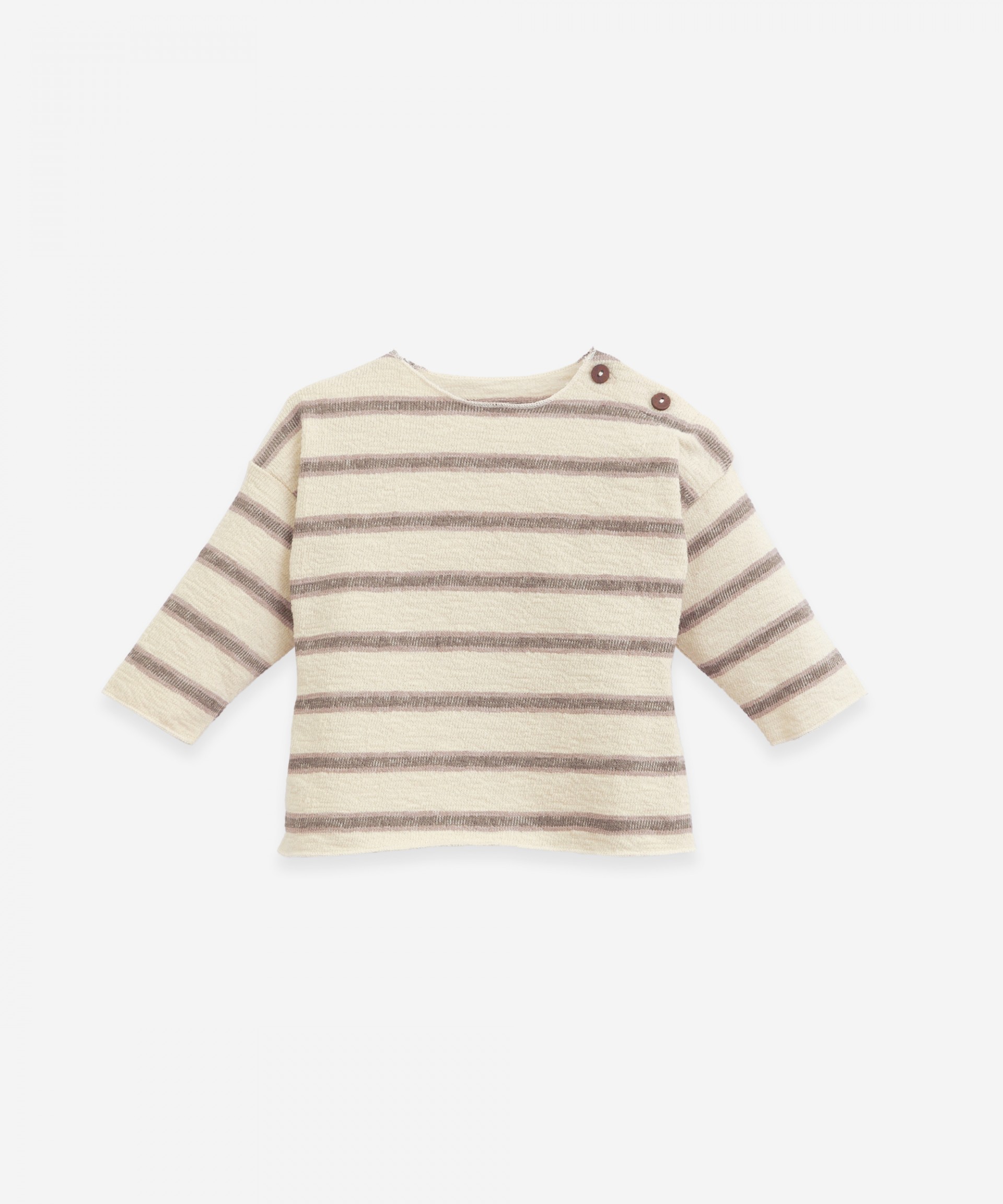 Striped jersey stitch sweater | Botany