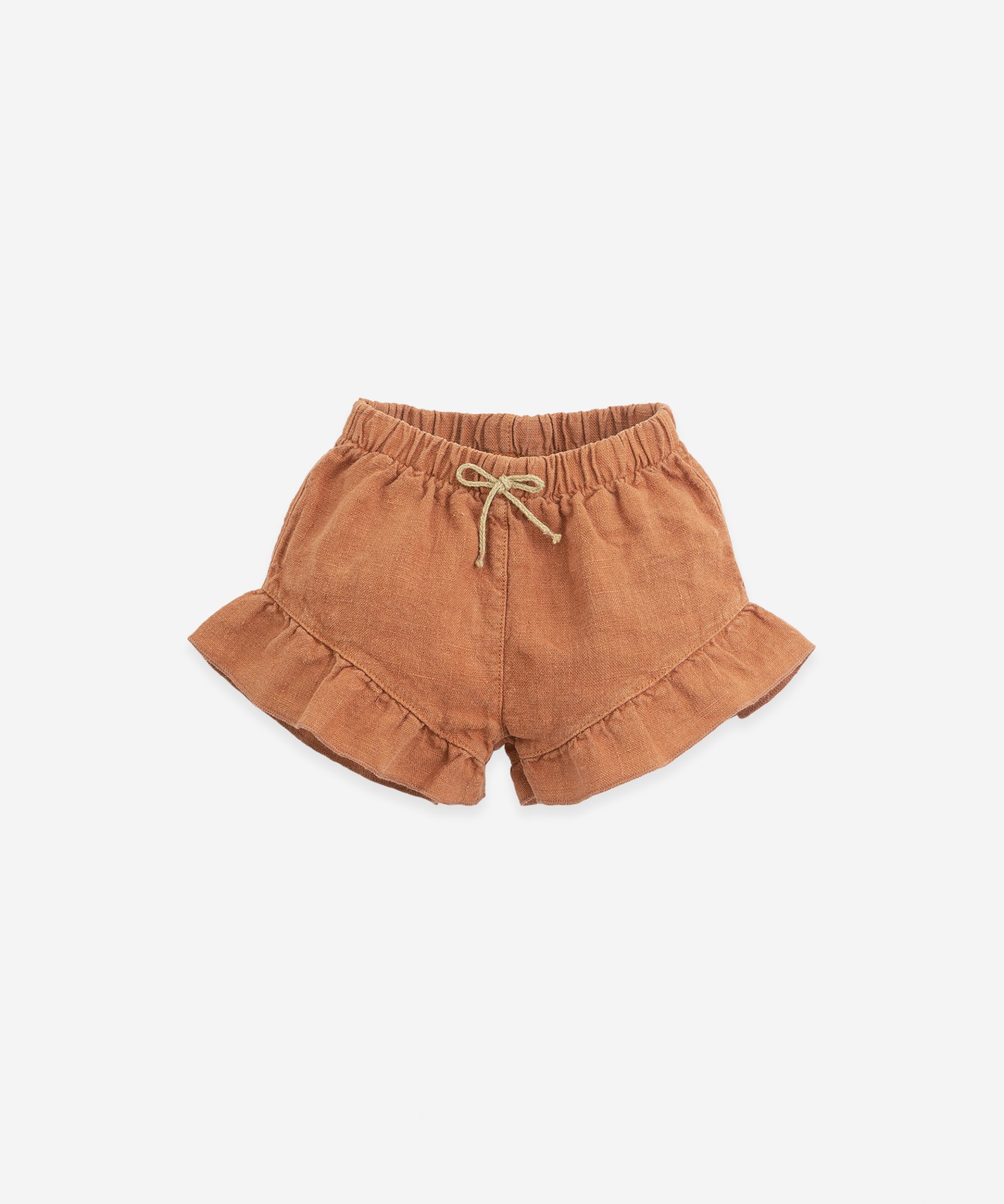 Pantaloncini in lino con volant per neonata | Play Up | PlayUp