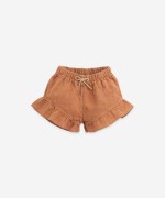 Linen shorts with a frill | Botany