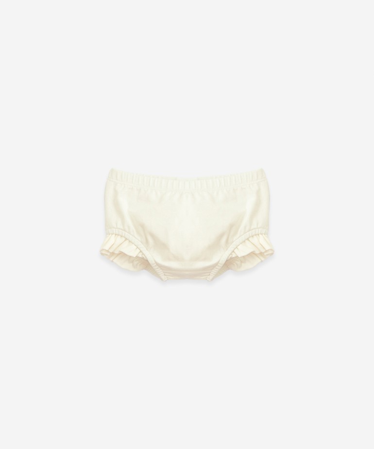 Organic cotton underpants with a frill