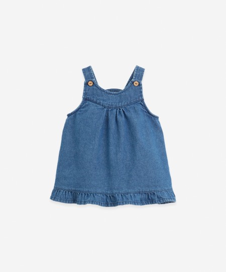 Denim dress with straps