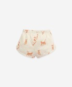 Shorts in organic cotton with a print | Botany