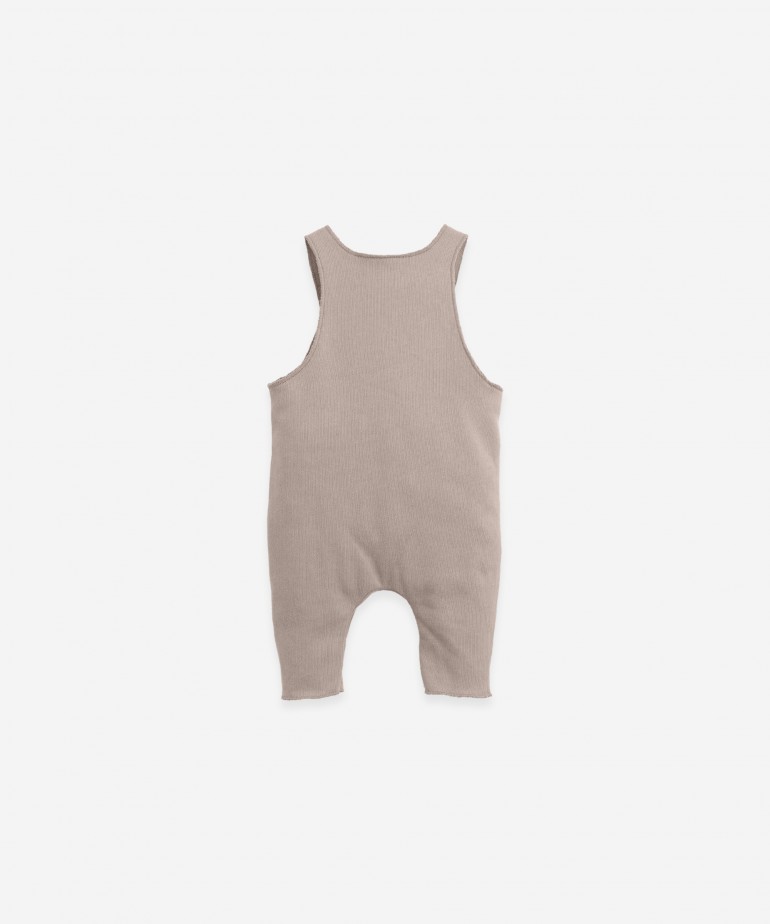 Organic cotton jumpsuit with straps
