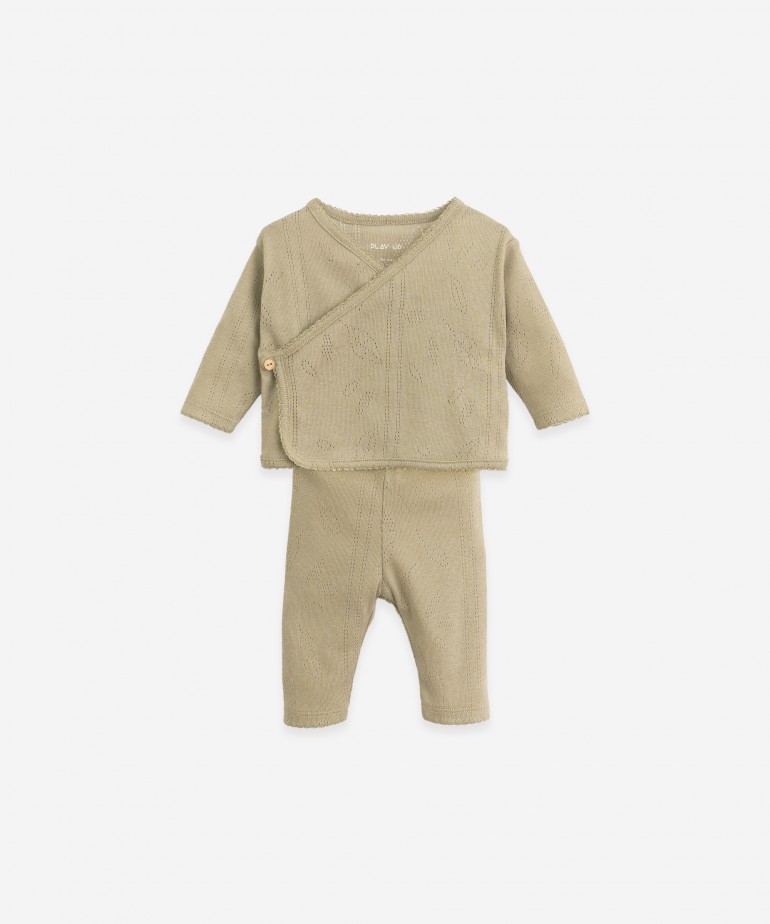 Jersey and trouser set in organic cotton