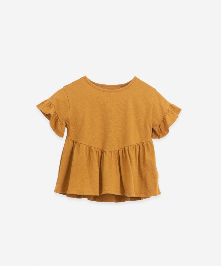 Tunic in organic cotton and linen