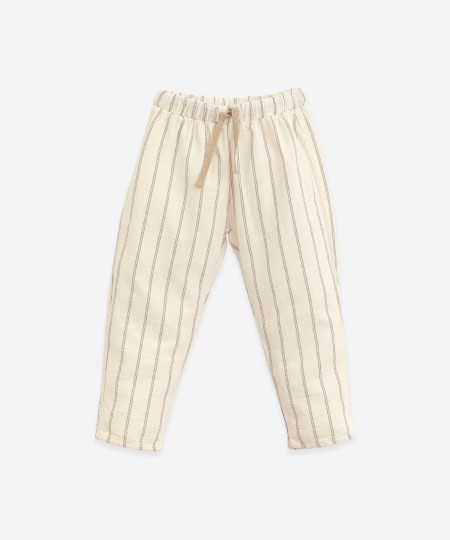 Striped woven trousers