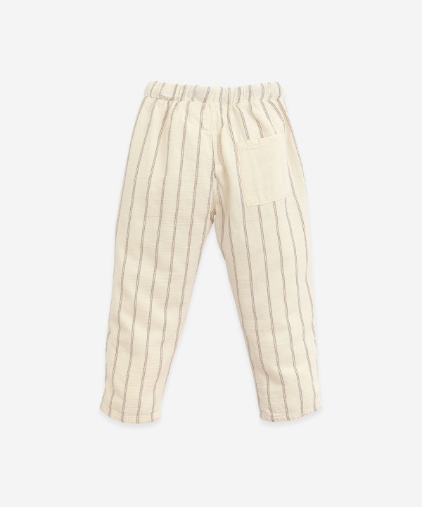 Striped woven trousers