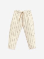 Striped woven trousers