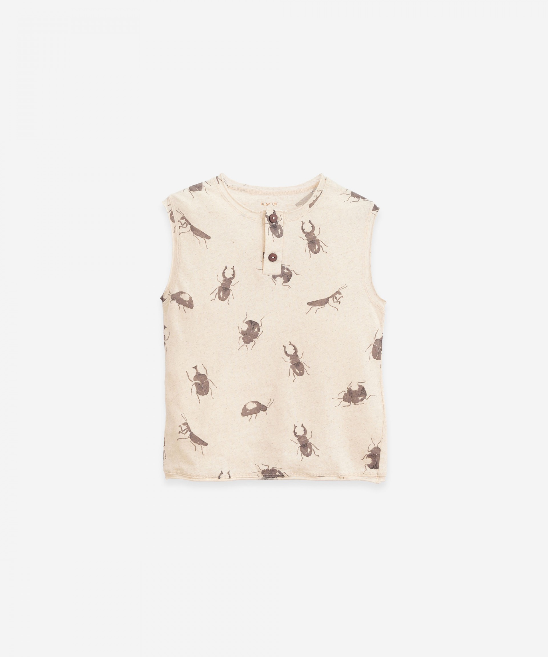 Sleeveless T-shirt with print | Botany