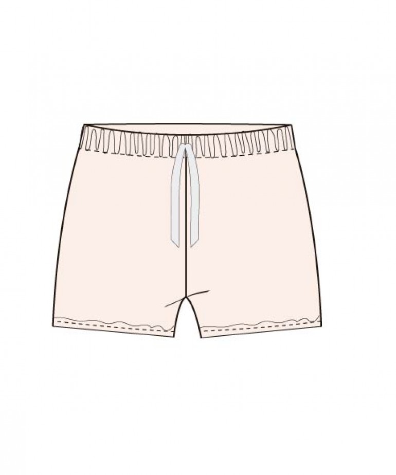 Shorts in jersey with decorative pullstring