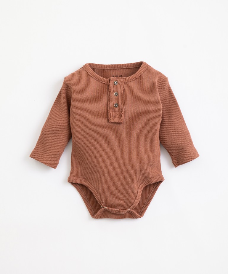 Body with ribbing in organic cotton and recycled cotton