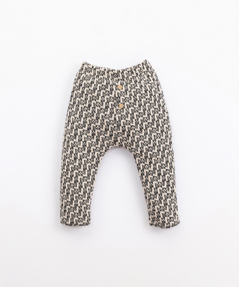 Jersey stitch trousers with pattern
