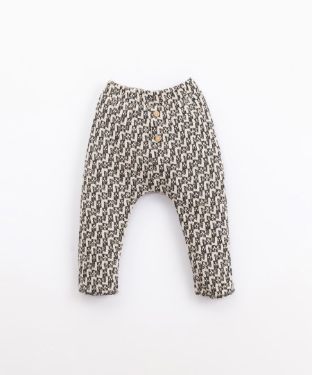 Jersey stitch trousers with pattern