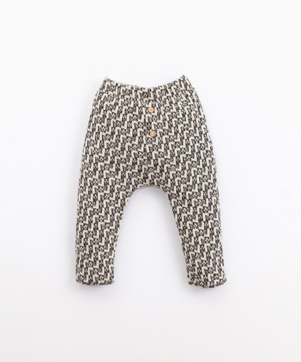 Jersey stitch trousers with pattern