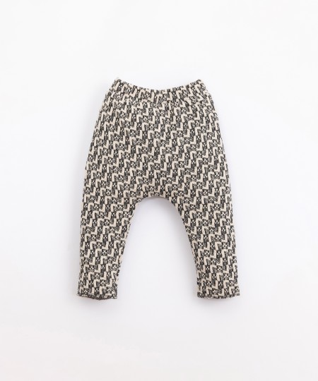 Jersey stitch trousers with pattern