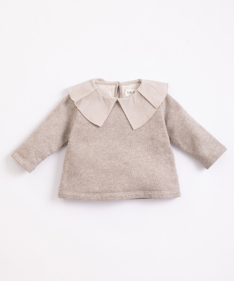 Jersey con cuello de tela