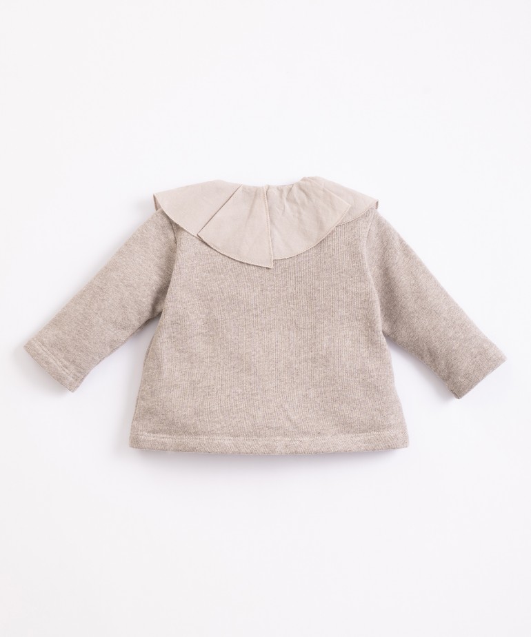 Jersey con cuello de tela