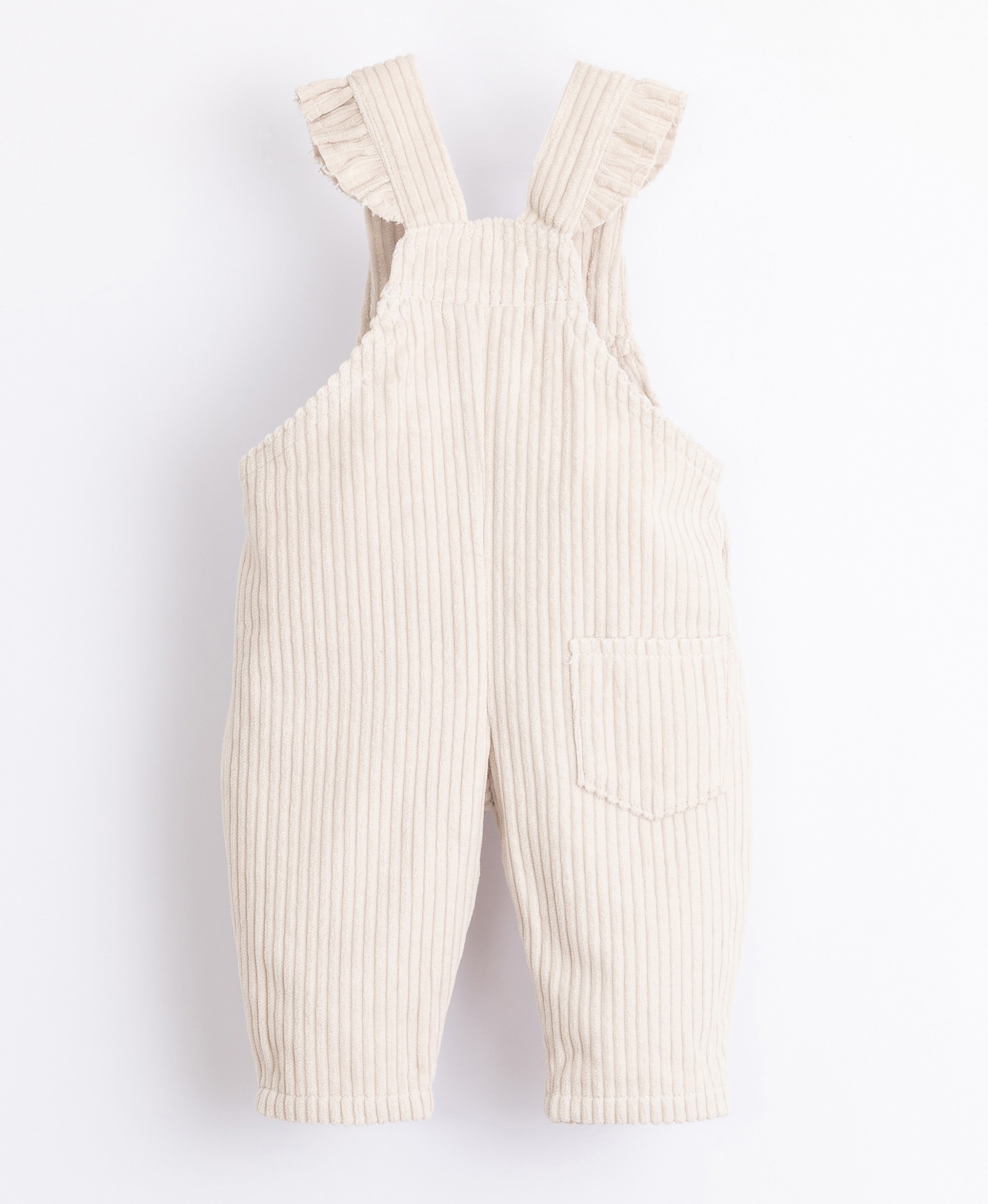 Corduroy dungarees with straps | Illustration