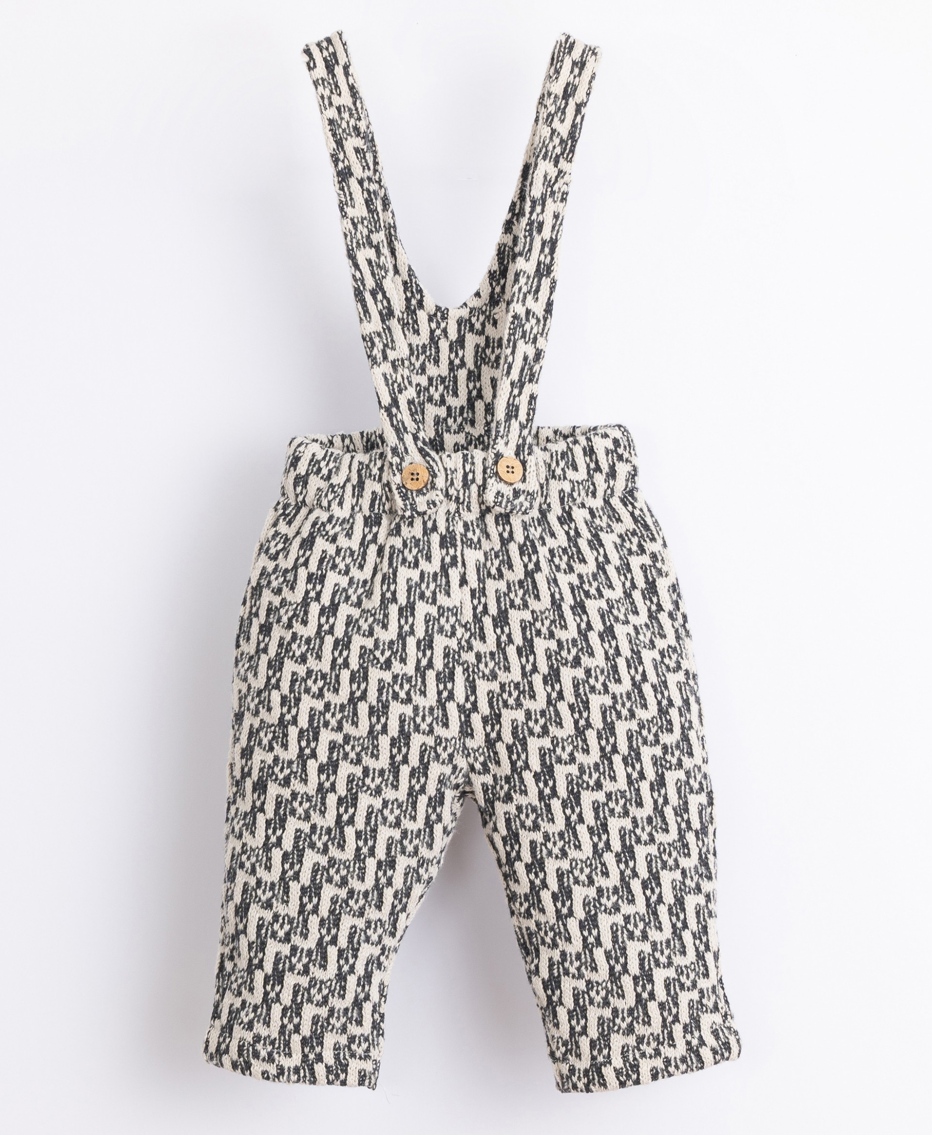 Pantaloni in cotone con bretella fissa | Illustration