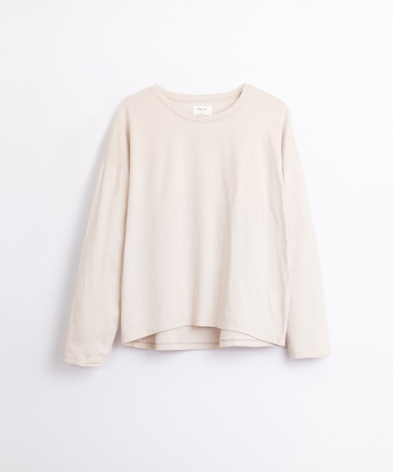 Long-sleeved, organic cotton T-shirt