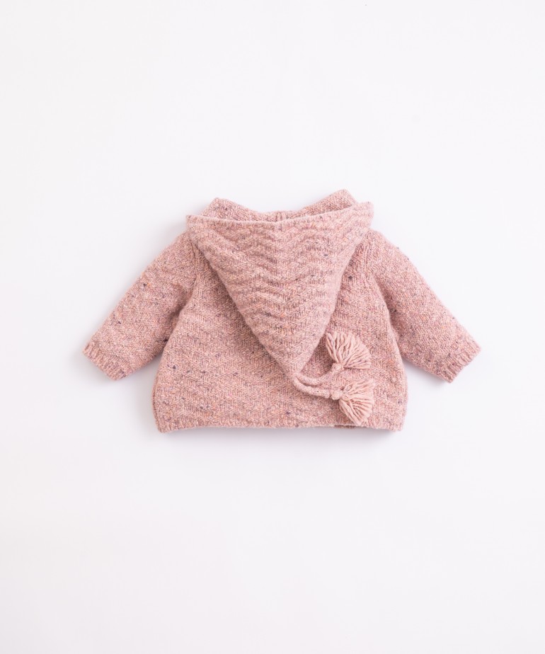 Knitted Jacket with double-breasted opening