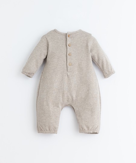 Jumpsuit with mixture of cotton and organic cotton