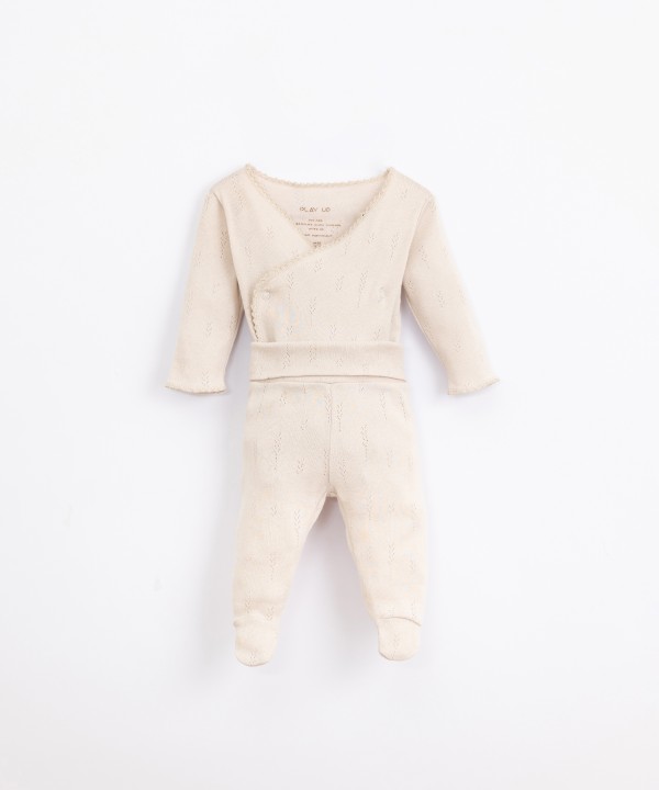 Ensemble body et pantalon en coton biologique