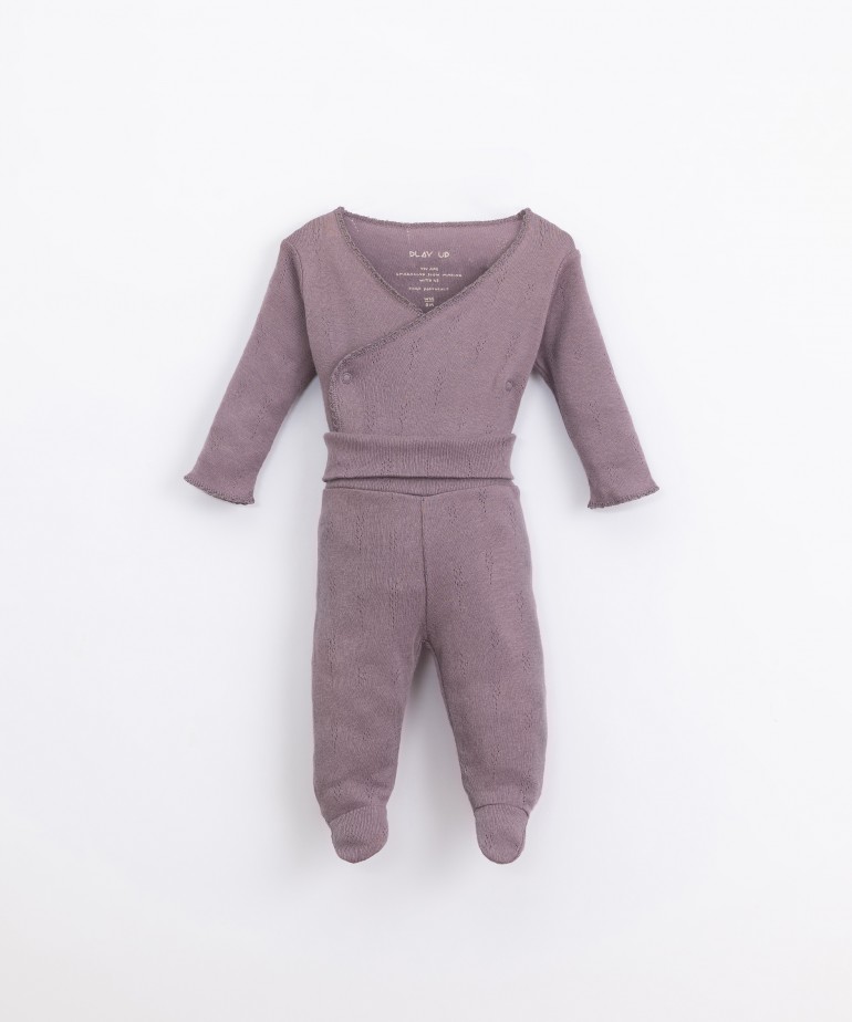 Organic cotton jersey and trouser set