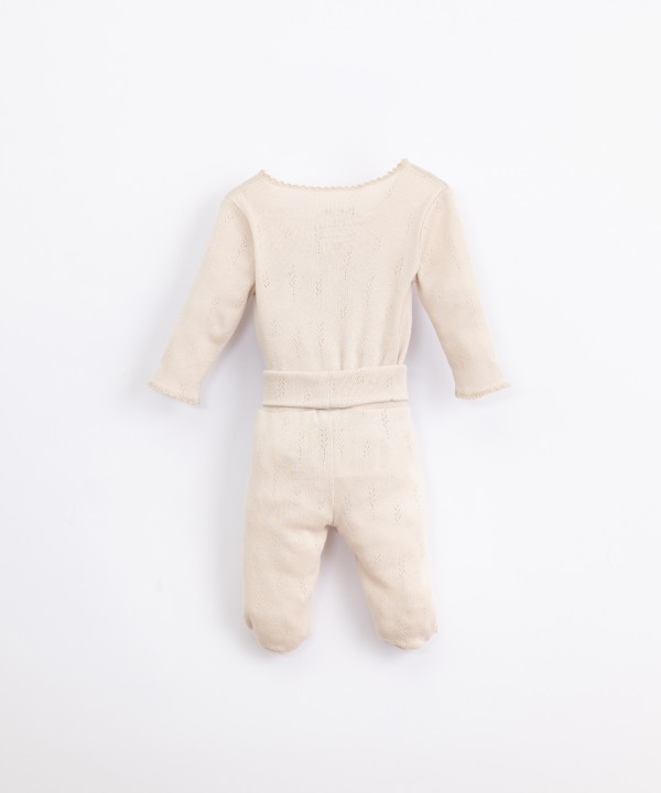 Completo body e pantaloni in cotone biologico
