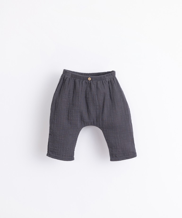 Woven cotton trousers