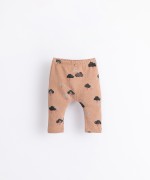 Leggings in organic cotton with a print | Illustration