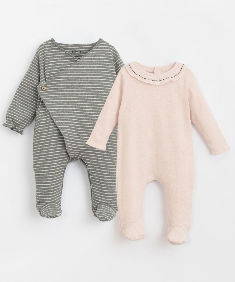 Set of two one-piece babygrows