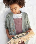 Casaco tricot com abertura de botes | Basketry