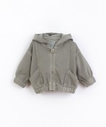 Jacket in jersey with hood and pockets | Basketry