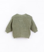 Knitted jacket in recycled fibers | Basketry