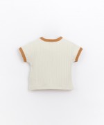T-shirt com nervuras em algodão orgânico | Basketry
