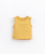 Sleeve-less t-shirt with shoulder opening | Basketry