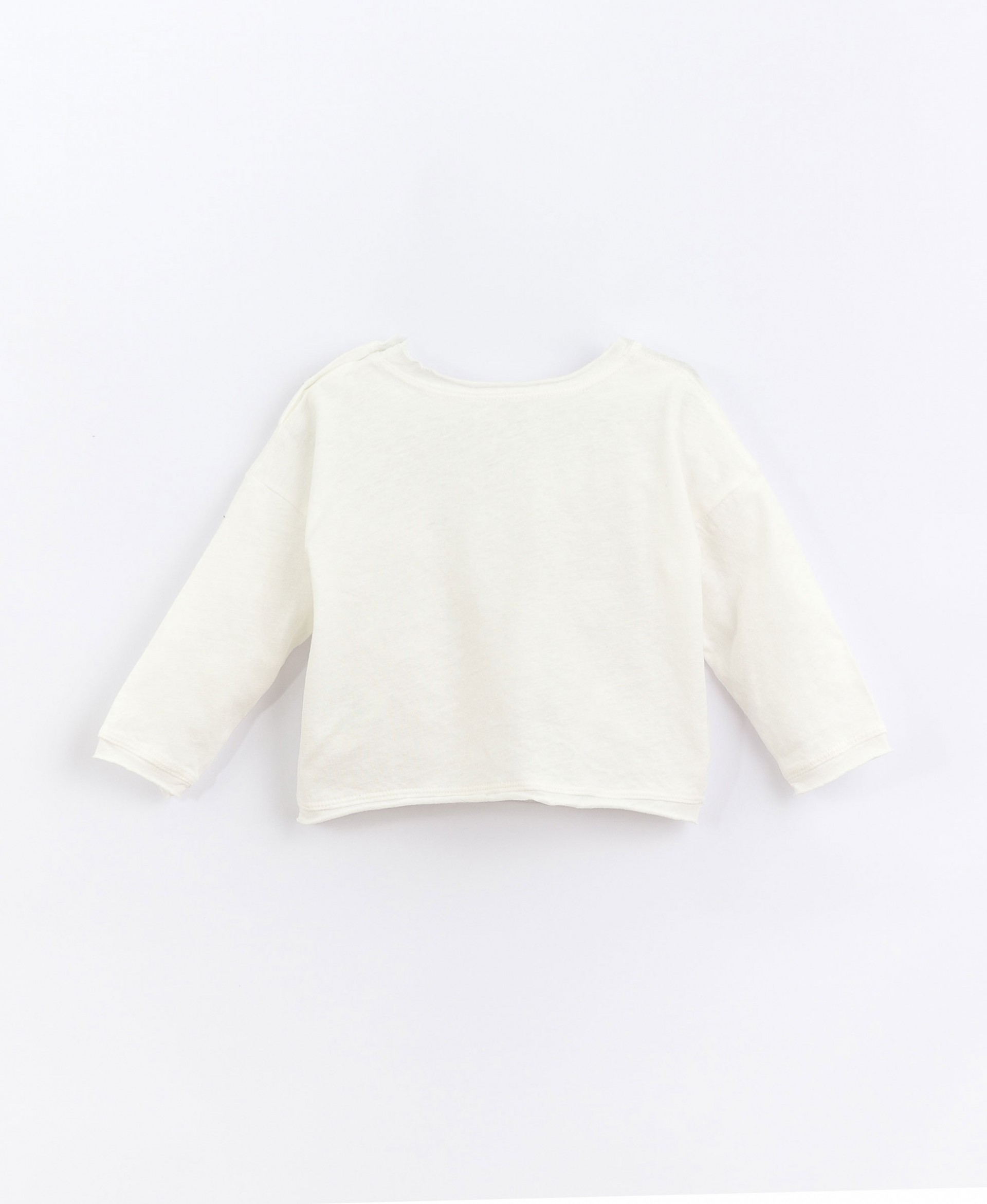 T-shirt with long sleeves in natural fibers | Basketry